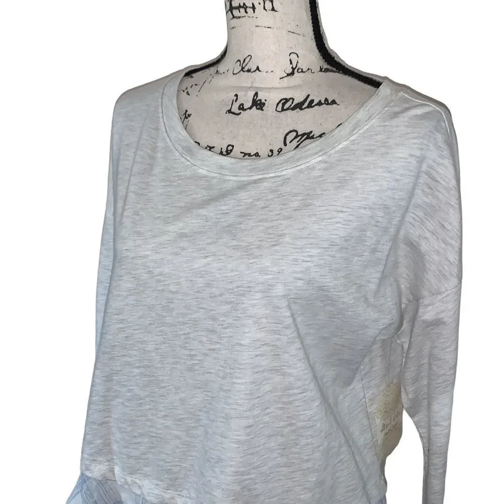 ALTAR’D STATE gray, blue & white long sleeve appears layered Medium. - Picture 2 of 9